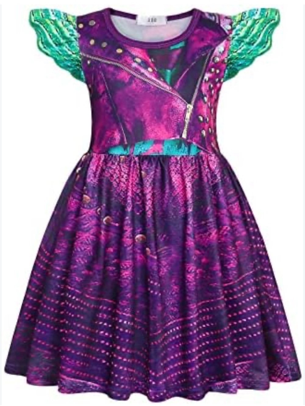 Descendants Mal Dress Up Dress Sz 6-8